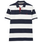 Joules Blue White Stripe Filbert Polo Shirt Size XXL