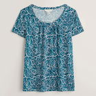 Seasalt Appletree Short Sleeve Top Flowing Seaweed Chalk Size 12