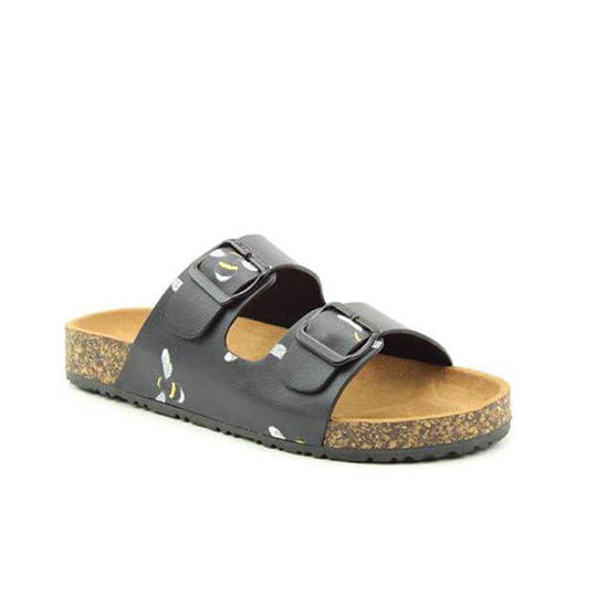Heavenly Feet Harmony Black Bee Sandals Size 7