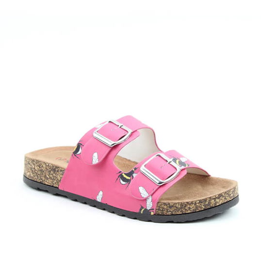 Heavenly Feet Harmony Fuchsia Bee Sandals Size 6