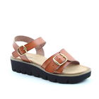 Heavenly Feet Trudy Dark Tan Premium Sandals Size 5