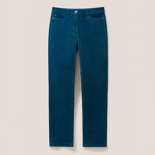 White Stuff Brooke Straight Cord Trouser Dark Teal