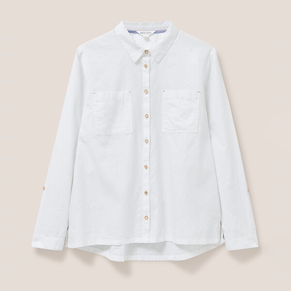 White Stuff Sophie Organic Cotton Shirt Pale Ivory