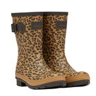 Joules Tan Leopard Molly Mid Height Printed Wellies Size 4