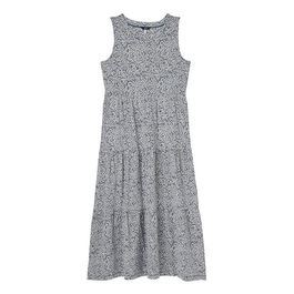 Joules Dark Blue Willow Jayne Jersey Tiered Dress Size 12