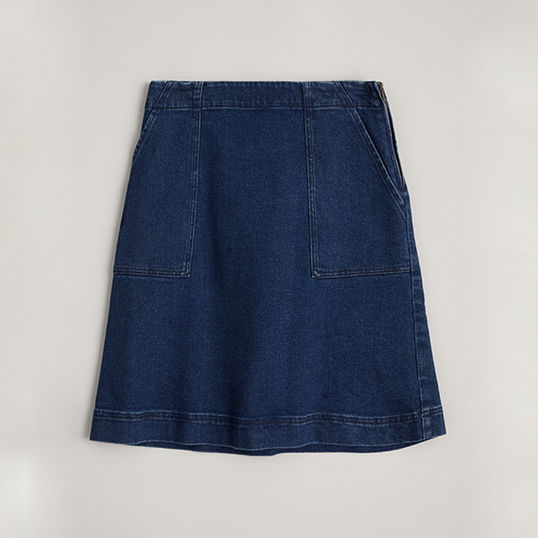 Seasalt Mays Rock Skirt Dark Rinse Wash Size 12
