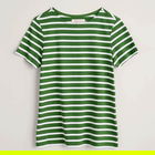 Seasalt Sailor T-Shirt Breton Spring Grass Chalk Size 22