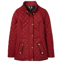 Joules Red Wine Newdale Quilted Jacket Size 12