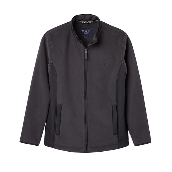 Joules Grey Metal Hennock Polar Fleece Zip Through Size L