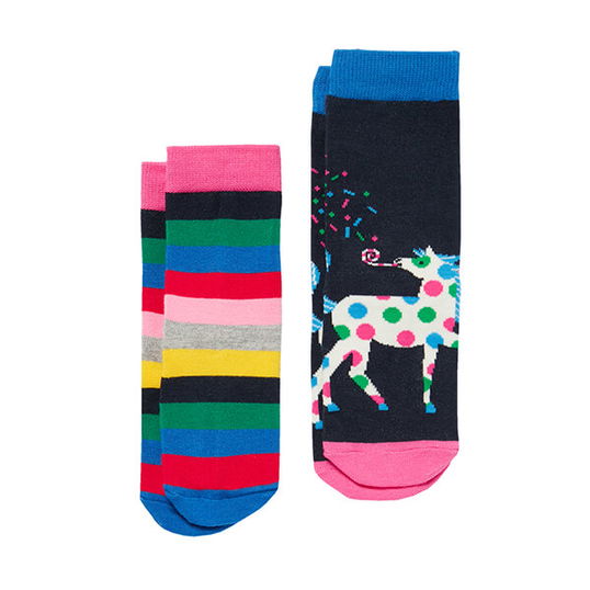 Joules Party Horse Brill Bamboo 2 Pack Socks Size 12.5-3.5