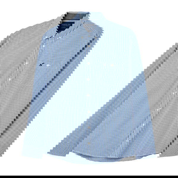 Joules Mens Blue Gingham Abbott Long Sleeve Classic Fit Shirt