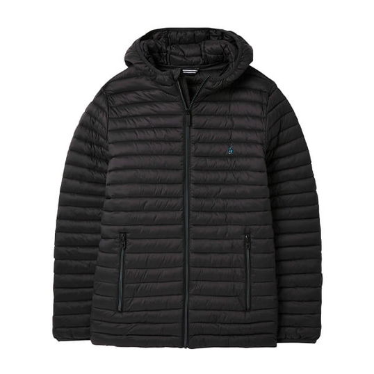 Joules Mens Black Snug Hooded Padded Jacket Size XXL