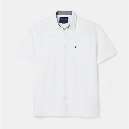 Joules Mens White Breaker Short Sleeve Linen Shirt Size XXL