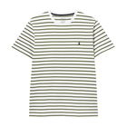 Joules Mens White Khaki Stripe Boathouse Striped T-Shirt Size L
