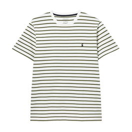 Joules Mens White Khaki Stripe Boathouse Striped T-Shirt Size XXL