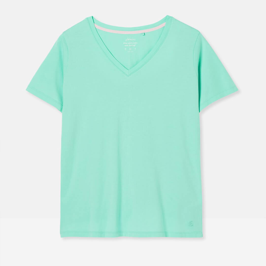 Joules Turquoise Emily V Neck T-Shirt Size 12