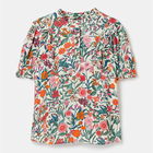 Joules Multi Floral Arlie Frill Blouse Size 16