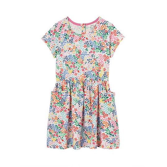 Joules Kids Strawberry Ditsy Jude Short Sleeve Jersey Dress Size 2y