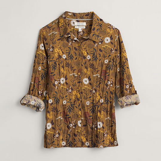 Seasalt Larissa Shirt Floral Dye Plant Grain