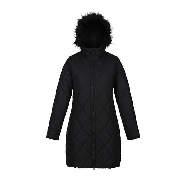 Regatta Womens Fritha II Insulated Parka Jacket Black Size 14
