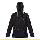 Regatta Womens Bayla Waterproof Rain Jacket Black Spot Size 12
