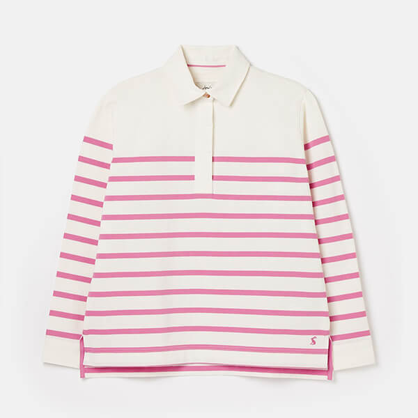 Joules Pink Stripe Ottilie Deck Shirt Size 10