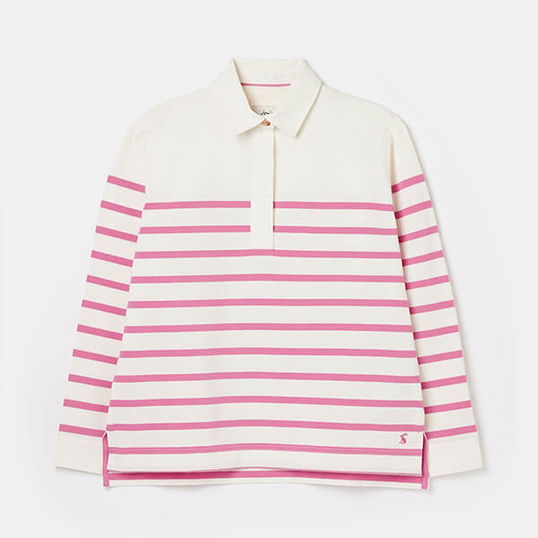 Joules Pink Stripe Ottilie Deck Shirt Size 10