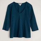 Seasalt Talent Three Quarter Sleeve Top Maritime Size 12
