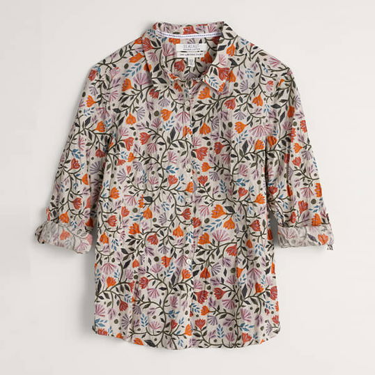 Seasalt Larissa Shirt Folklore Bloom Aran Size 8