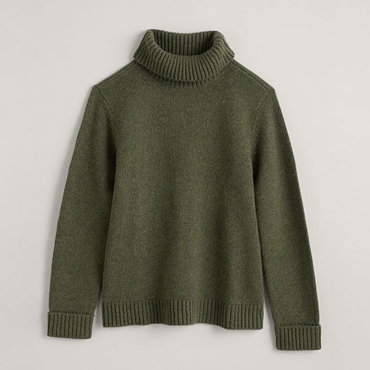 Seasalt Braque Jumper Merino Light Olive Size 8