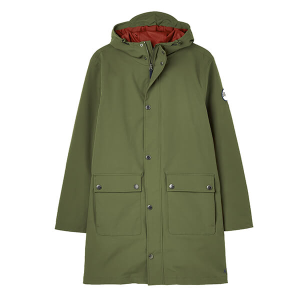 Joules Mens Dark Green Wayland Mid Length Raincoat Size XL