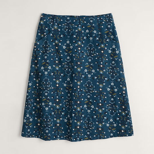 Seasalt Forest View Skirt Floral Blanket Dark Lugger Size 8
