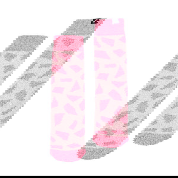 Joules Pink Giraffe Fluffy Socks Size S