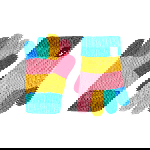 Joules Multi Stripe Hedly Colourblock Gloves Size 3y-7y
