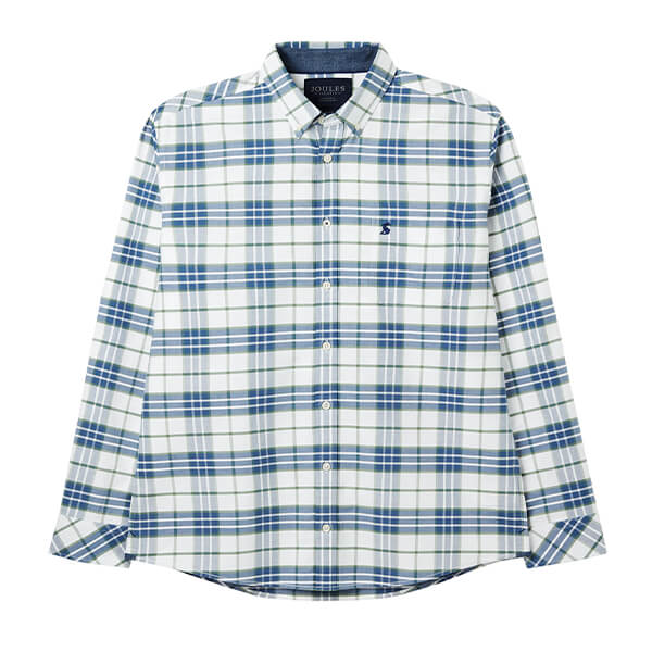 Joules Mens Green Blue Check Welford Classic Long Sleeve Check Shirt Size L