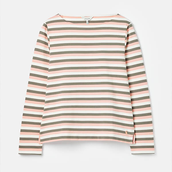 Joules Mauve Stripe Harbour Long Sleeve Top