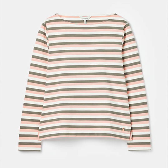 Joules Mauve Stripe Harbour Long Sleeve Top
