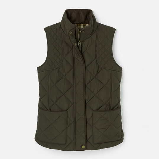 Joules Heritage Green Thornley Quilted Gilet