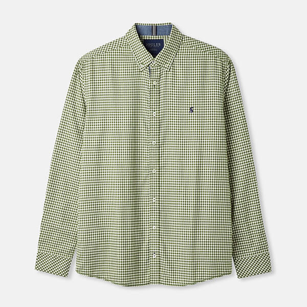 Joules Mens Green Gingham Fletcher Classic Fit Shirt