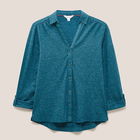 White Stuff Annie Sparkle Jersey Shirt Dark Teal Size 14