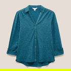 White Stuff Annie Sparkle Jersey Shirt Dark Teal Size 20