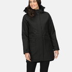 Regatta Womens Sabinka Fur Trim Parka Jacket Black Size 12