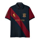 Joules Mens French Navy Embellished Short Sleeved Polo Shirt Size L