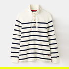 Joules Navy Creme Stripe Southwold Sweatshirt Size 12