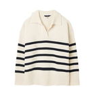 Joules Navy Cream Emelia Collared Jumper Size 8