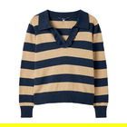 Joules Oat Stripe Maddie Striped V Neck Jumper Size 16