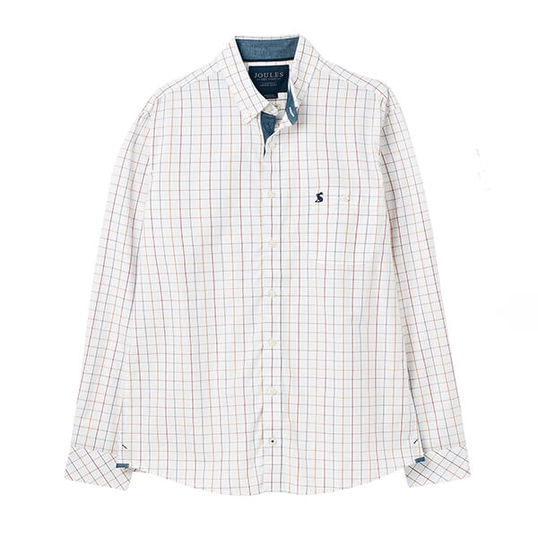 Joules Mens White Check Abbott Long Sleeve Classic Fit Shirt Size XXXL