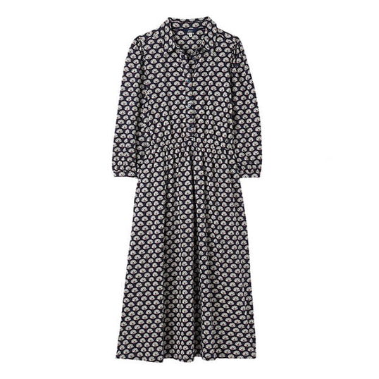 Joules French Navy Peacock Hazel Jersey Shirt Dress Size 16