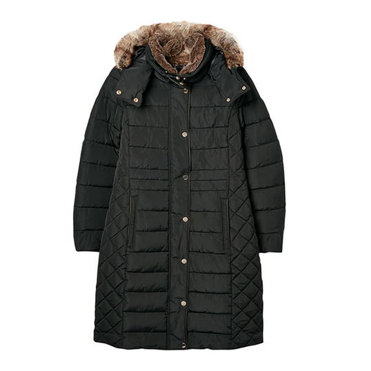 Joules Black Charlington Padded Coat Size 20
