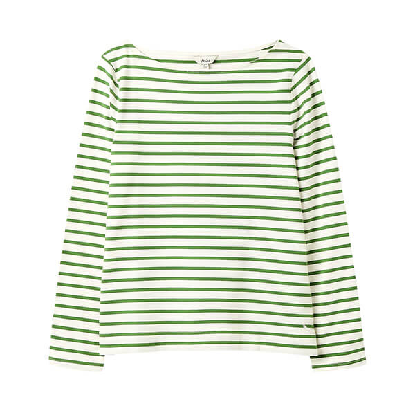 Joules Green Stripe Harbour Long Sleeve Top Size 10